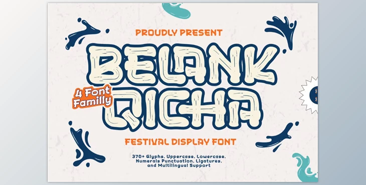Download Belank Qicha - Festival Display Font (Creative Market 291777311)