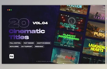 Download Cinematic Titles vol.04 | <span class='badge badge-warning'>After</span> <span class='badge badge-warning'>Effects</span> (Videohive 60229560)