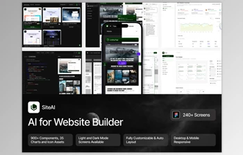 UI8 - Download SiteAI - AI for Website Builder Web App UI Kit
