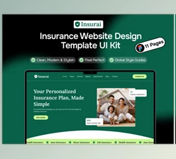 Ui8 - Download Insurance Website Design Template UI Kit
