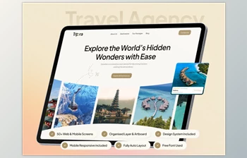 UI8 - Download Tripora - Travel Agency Website UI <span class='badge badge-warning'>Kit</span>