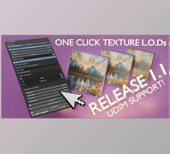 Blender - Download One Click Texture L.O.D - Udim Support V1.1