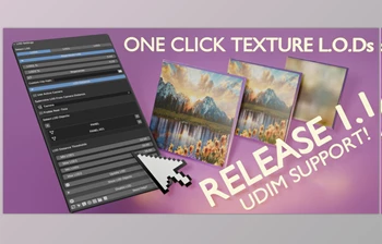 <span class='badge badge-warning'>Blender</span> - Download One Click Texture L.O.D - Udim Support V1.1