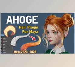 Artstation - Download Ahoge v0.9.2 - Hair plugin for Maya