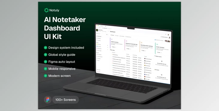 UI8 - Download Notuly - AI Notetaker Dashboard UI Kit