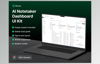 UI8 - Download Notuly - AI Notetaker Dashboard UI <span class='badge badge-warning'>Kit</span>