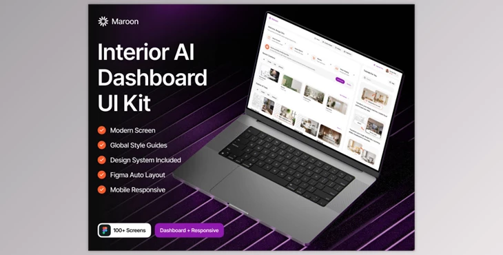 UI8 - Download Maroon - Interior AI Dashboard UI Kit
