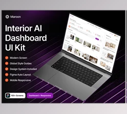 UI8 - Download Maroon - Interior AI Dashboard UI Kit