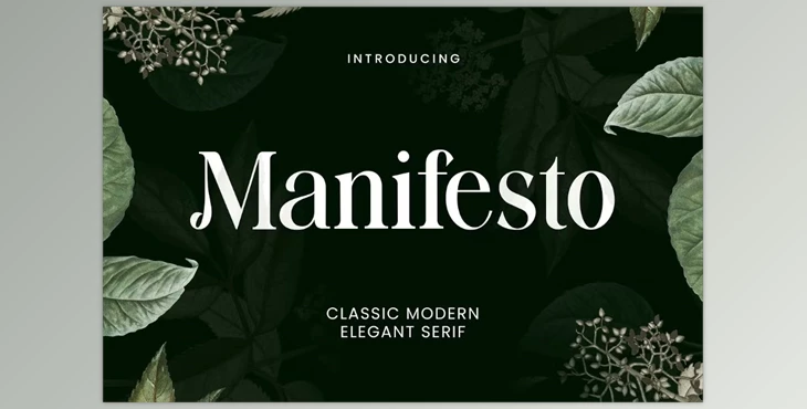 Download Manifesto Classic Modern Serif Font (Creative Market 291882177)