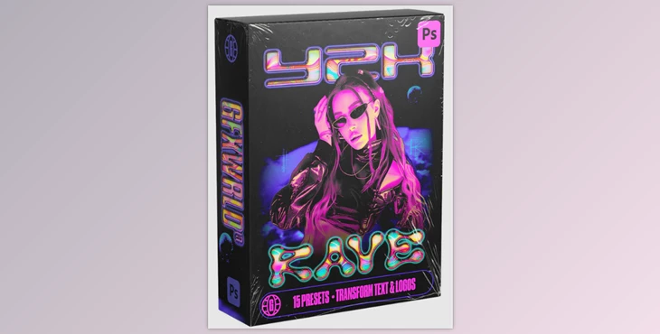 GFXWRLD - Download Y2K Rave Text Styles Pack (Vol. 1)