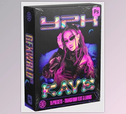 GFXWRLD - Download Y2K Rave Text Styles Pack (Vol. 1)