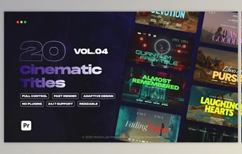Download Cinematic Titles vol.04 | Premiere <span class='badge badge-warning'>Pro</span> (Videohive 60317889)