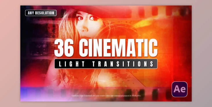 Download Cinematic Light Transitions (VideoHive 60506418) - AE Project