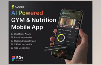UI8 - Download Sageup AI Powered Gym & Nutrition Mobile App UI Kit