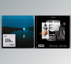 Download Vinyl Cover with Plastic Sleeve Mockup (Creative Market 291900515)