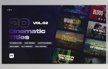 Download Cinematic Titles vol.02 | Premiere <span class='badge badge-warning'>Pro</span> (Videohive 60317877)