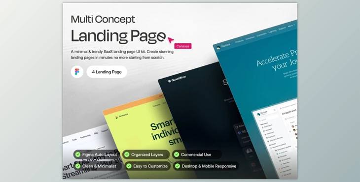 UI8 - Download Multi Concept Landing Page - UI KIT