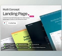 UI8 - Download Multi Concept Landing Page - UI KIT