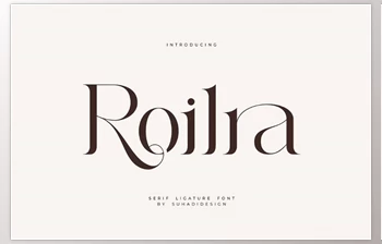 Download Roilra - <span class='badge badge-warning'>Serif</span> Ligature <span class='badge badge-warning'>Font</span> (Creative Market 291805128)