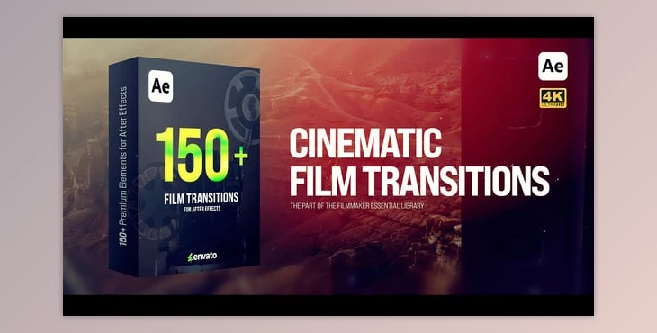 Download Cinematic Film Transitions (Videohive 60629531) - AE Project