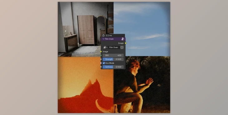 Gumroad - Download Film Grain Emulation, Blender Compositor Node v2.0