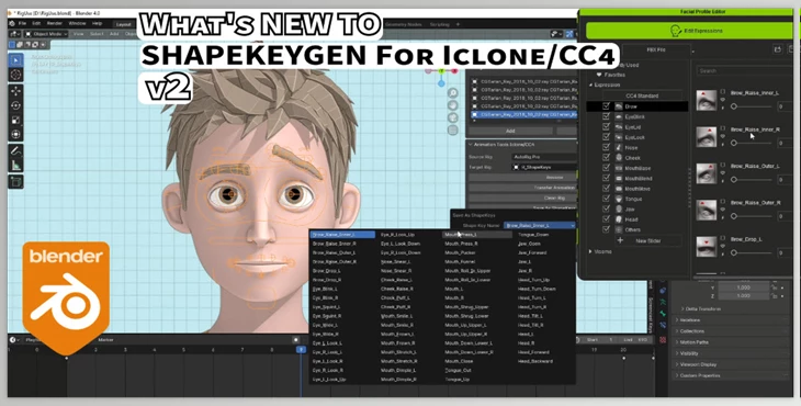 Gumroad - Download ShapeKeyGen For Iclone/CC4 Blender Add-on v2.70