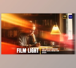 Download Cinematic Light Leaks Transitions – Warm Film Glow & Lens FX (Videohive 60754085)