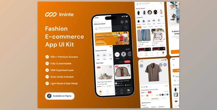 UI8 - Download Iminte - Fashion Ecommerce Mobile App UI Kit