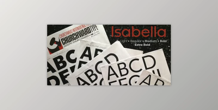My Fonts - Download Churchward Isabella - A Straightforward, Geometric Sans Serif 5xOTF
