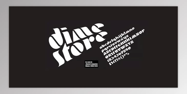 My Fonts - Download Dime Store - Slightly Futuristic OTF