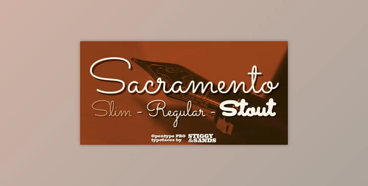 My Fonts - Download Sacramento Pro - A Fine Pen-Line Style of the 1950’s OTF