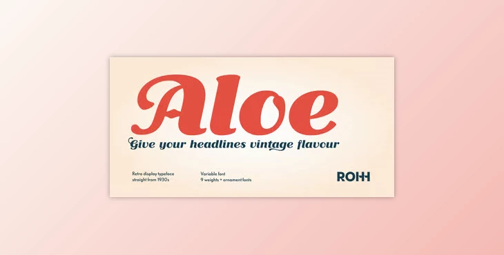 My Fonts - Download Aloe - 1930's Display Font Family 18xOTF