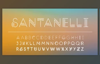 My Fonts - Download Santanelli - All Caps <span class='badge badge-warning'>Display</span> Typeface 3xOTF