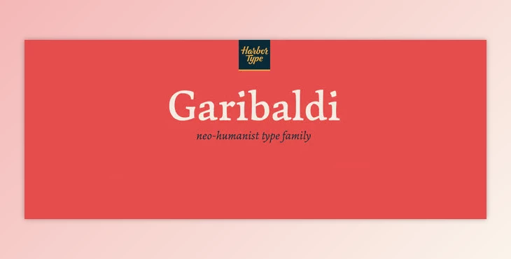 My Fonts - Download Garibaldi - A Text Typeface Based on Humanist Calligraphy 8xOTF