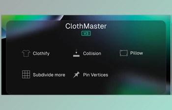 Gumroad - Download ClothMaster (<span class='badge badge-warning'>Blender</span> <span class='badge badge-warning'>Add</span>-on) v3