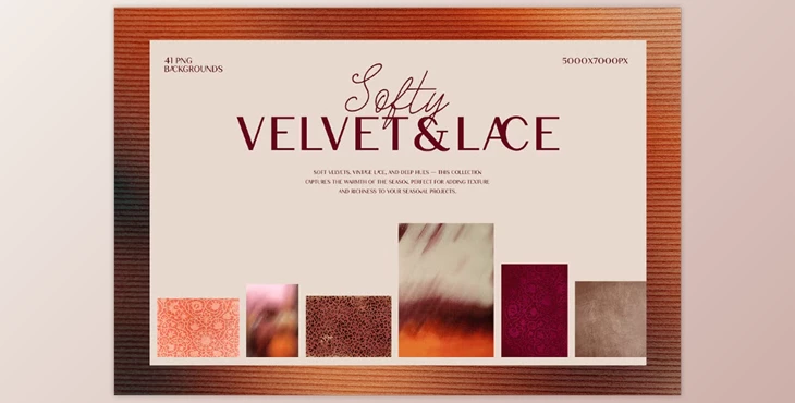 Download Softy Velvet & Lace Backgrounds (Creative Market 291820818)