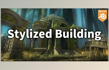 Blender - Download Stylized Building <span class='badge badge-warning'>Library</span> vol.1 Kitbash Assets
