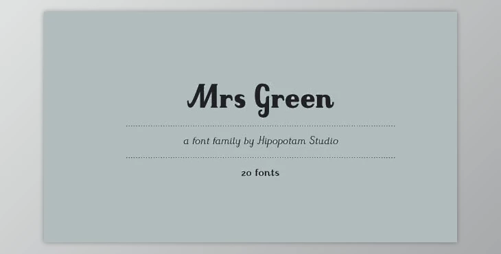 My Fonts - Download Mrs Green Font Family 20xOTF