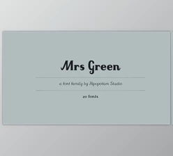 My Fonts - Download Mrs Green Font Family 20xOTF