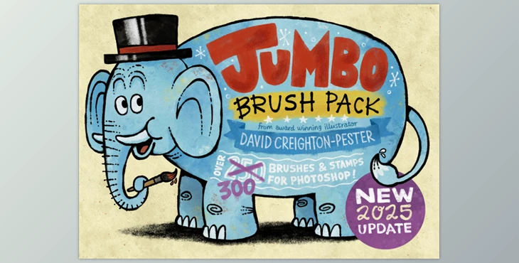 Gumroad - Download David CP's JUMBO brush pack for Photoshop