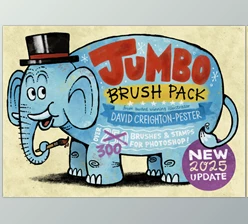 Gumroad - Download David CP's JUMBO brush pack for Photoshop