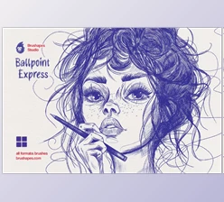 Download Multi App Ballpoint Pen Brushes (Creative Market 291238032)