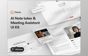 UI8 - Download Clario AI - AI Note taker & Meeting Assistant UI <span class='badge badge-warning'>Kit</span>