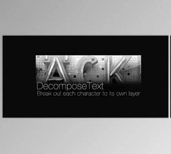 Aescripts - Download DecomposeText v3.1