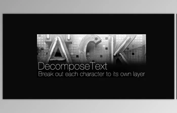 <span class='badge badge-warning'>Aescripts</span> - Download DecomposeText v3.1