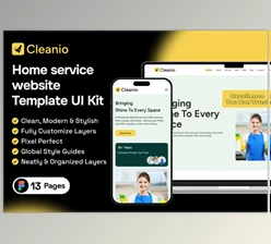 UI8 - Download Cleanio - Home Service Website Template UI Kit