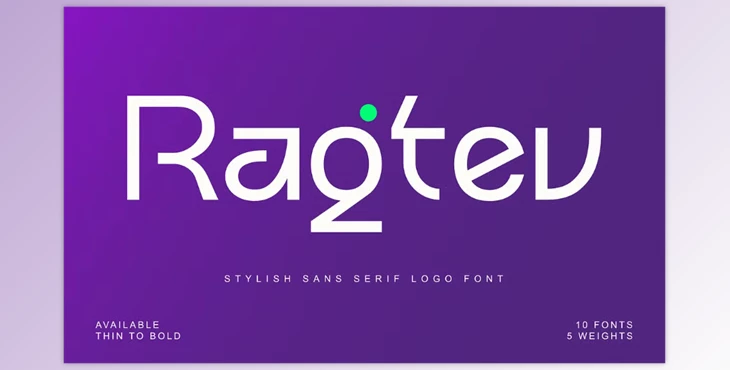 Download Ragtev - Stylish Sans Serif Logo Font (Creative Market 291845610)