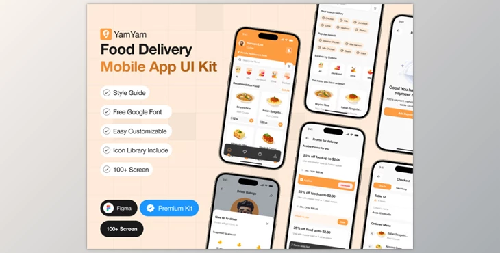 UI8 - Download YamYam - Food Delivery App UI Kit