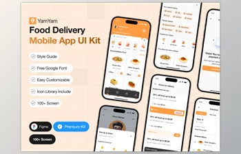 UI8 - Download YamYam - Food Delivery App UI <span class='badge badge-warning'>Kit</span>