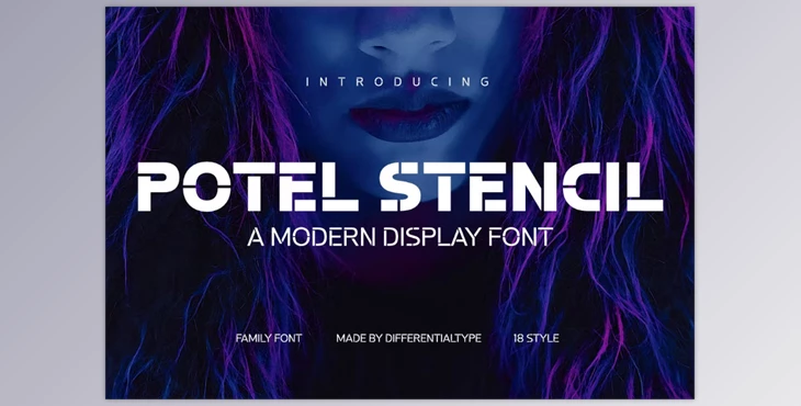 Download Potel Stencil Font (Creative Market 291620756)